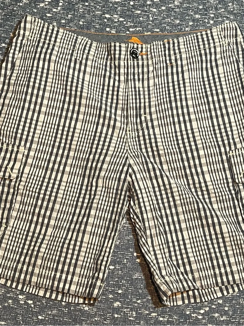 Tommy Bahama Men's Navy & White Striped Cargo Shorts